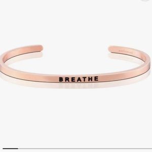 MantraBand “Breathe” Affirmation Rosegold Cuff Bracelet
